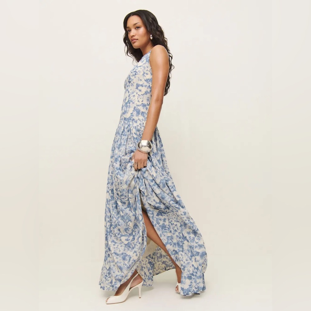 Reformation Camella Dress In Larkspur, worn once - Picture 6 of 16